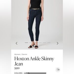 PAIGE Hoxton Ankle Classic Blue Skinny Jeans